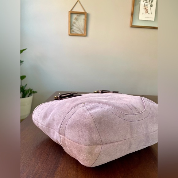 Vintage Coach Suede Tote in Lilac Purple - Picture 9 of 16